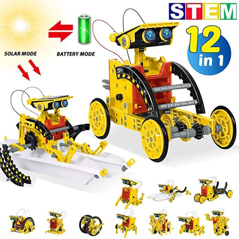 Solar Powered Robot Kit 14 In 1 - 12 w 1 Eksperyment naukowy Robot