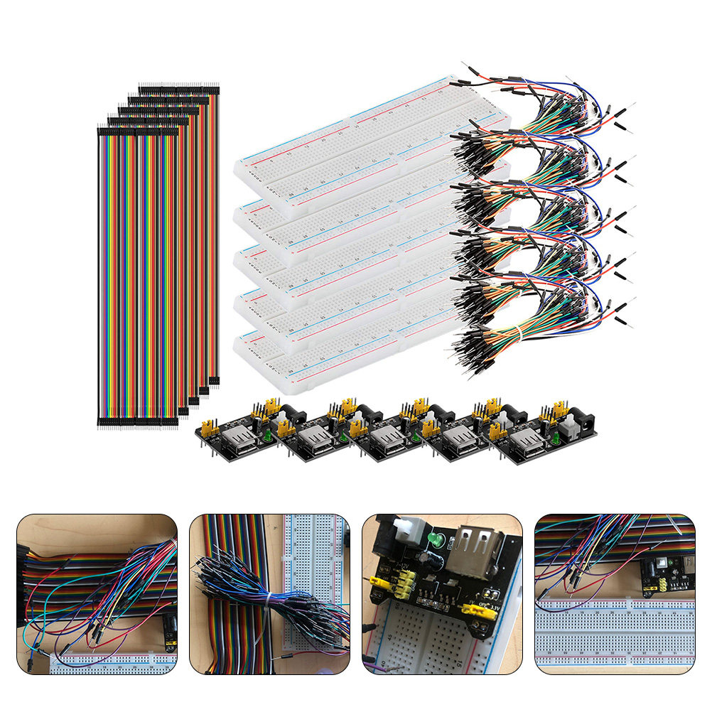 Breadboard Jumper Wires Power Supply Kit - Zestaw startowy do nauki elektroniki, zawierający