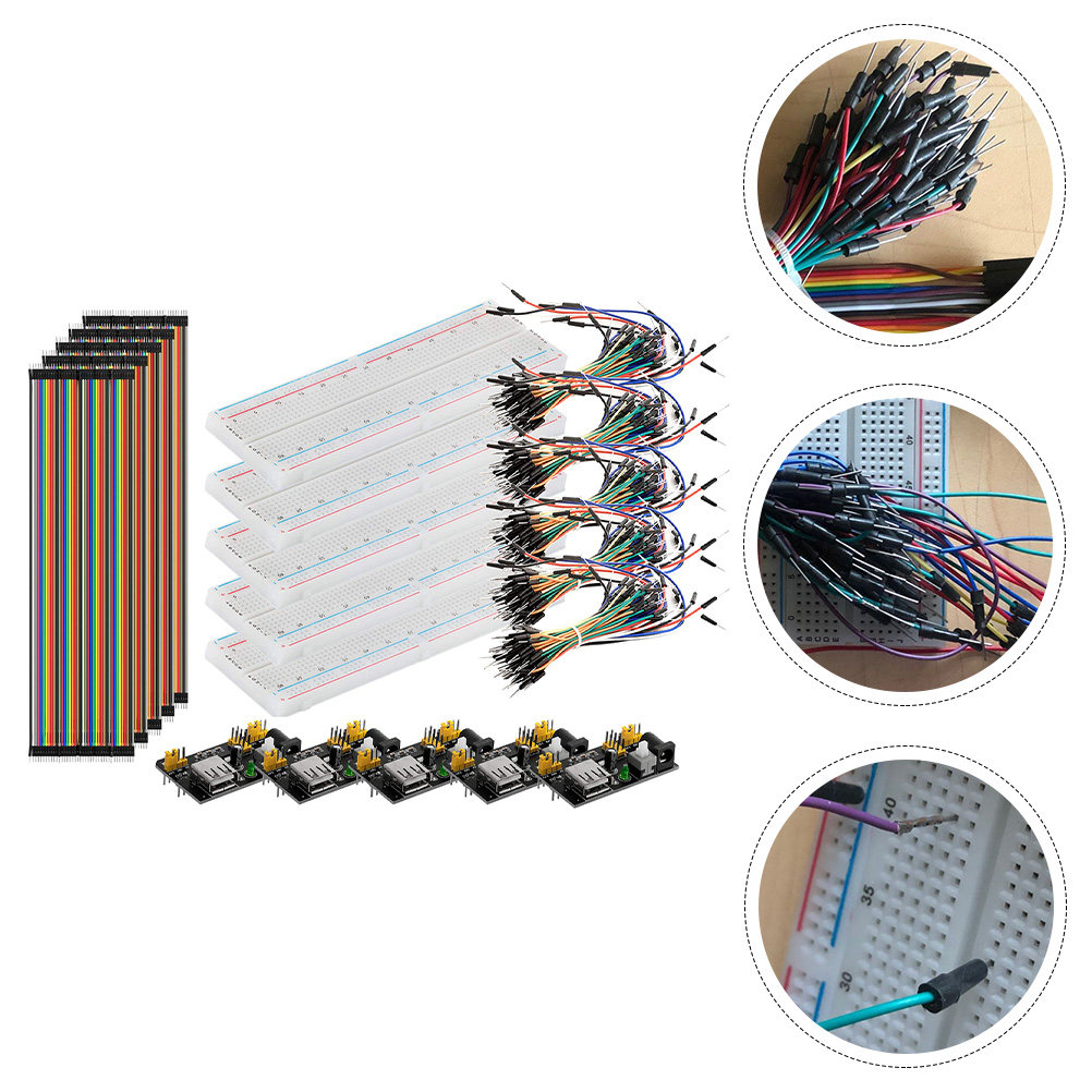 Breadboard Jumper Wires Power Supply Kit - Zestaw 830 Point Breadboard zawiera moduł