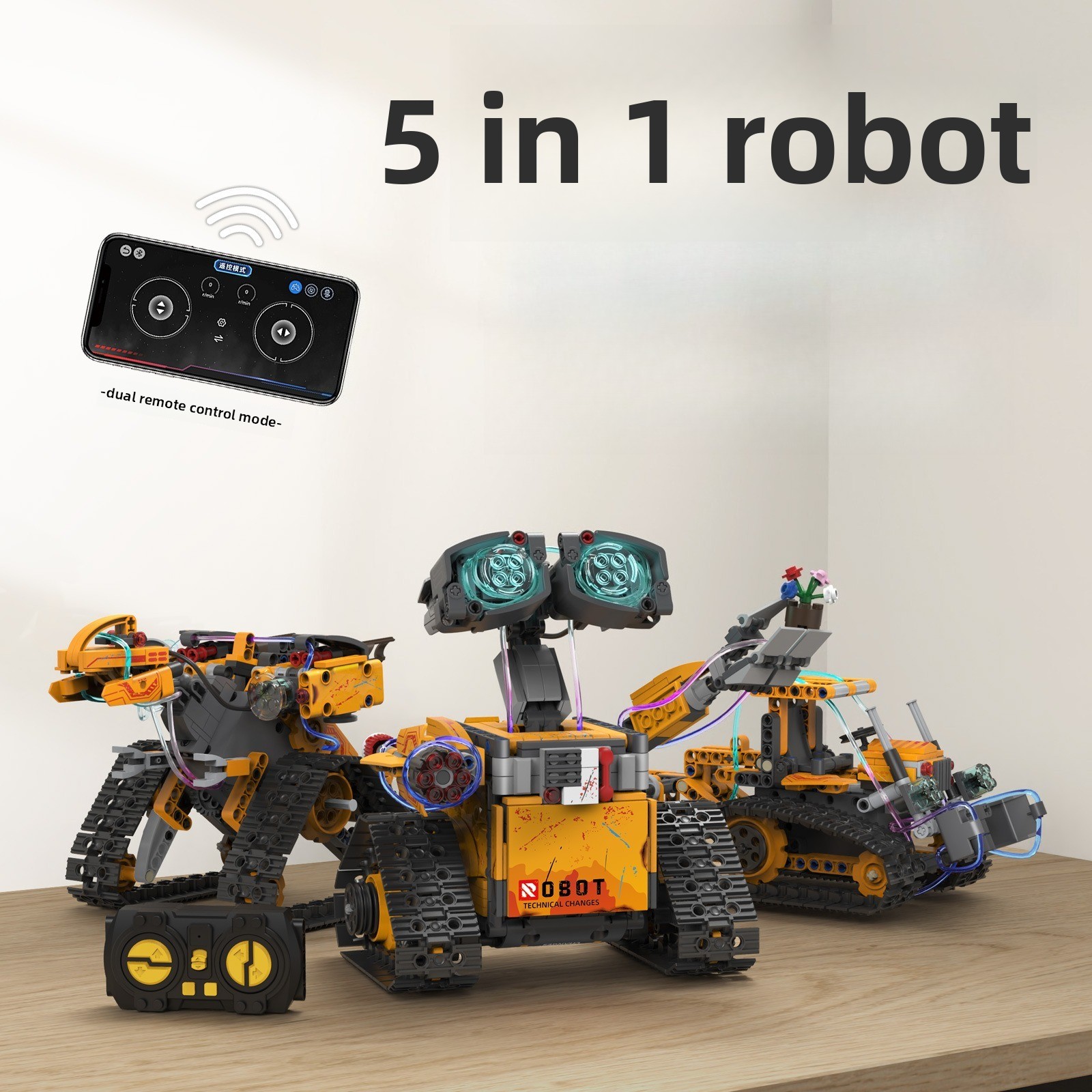 Stem Robot Building Kit Coding - Zestaw programowalnego robota w stylu WALL-E,