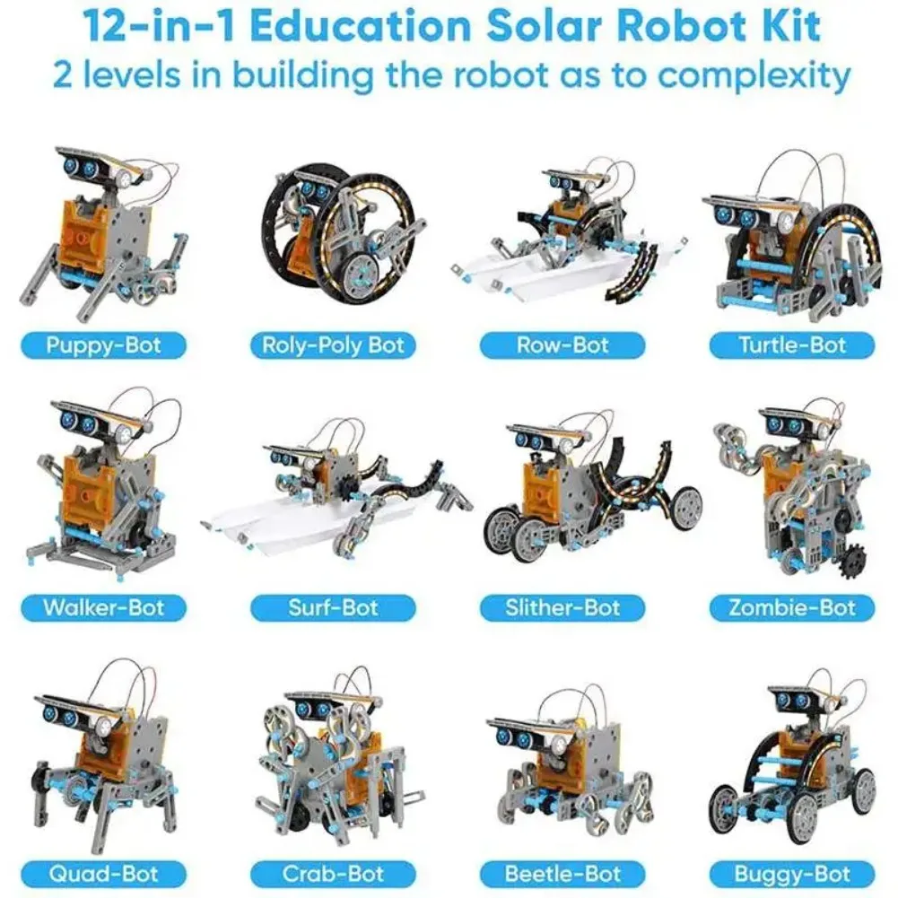 13 w 1 Robot zasilany energią  – Solar Powered Robot Kit 14 In 1 recenzja i cena