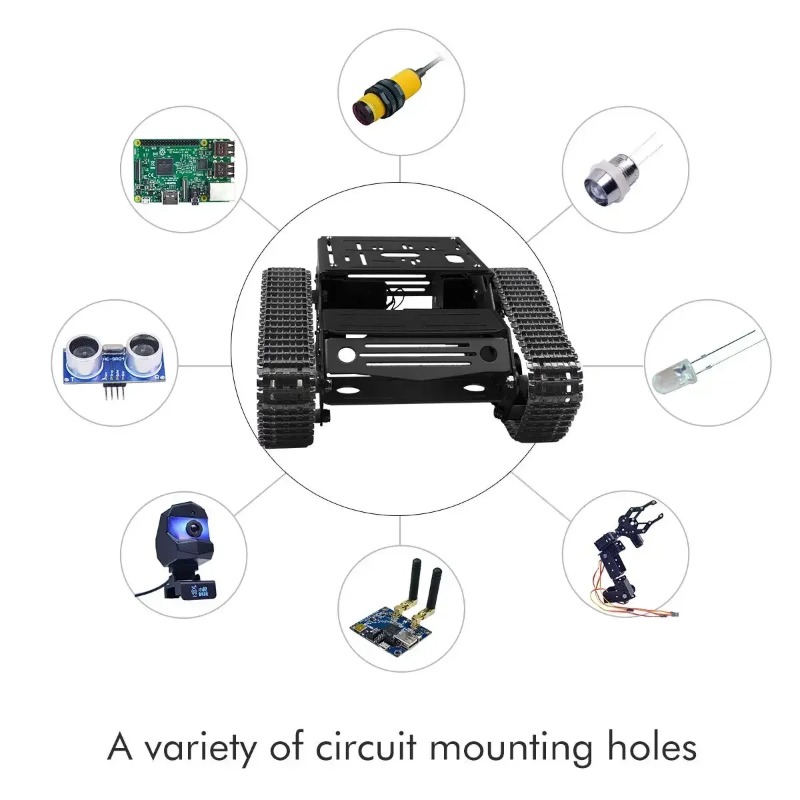 Zestaw podwozia robota-załogow – Raspberry Pi Robot Platform Tank Chassis recenzja i cena