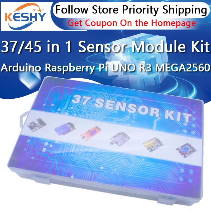Moduły czujników 45 w 1, 16 ro – Arduino Sensor Kit 37 Modules Starter recenzja i cena