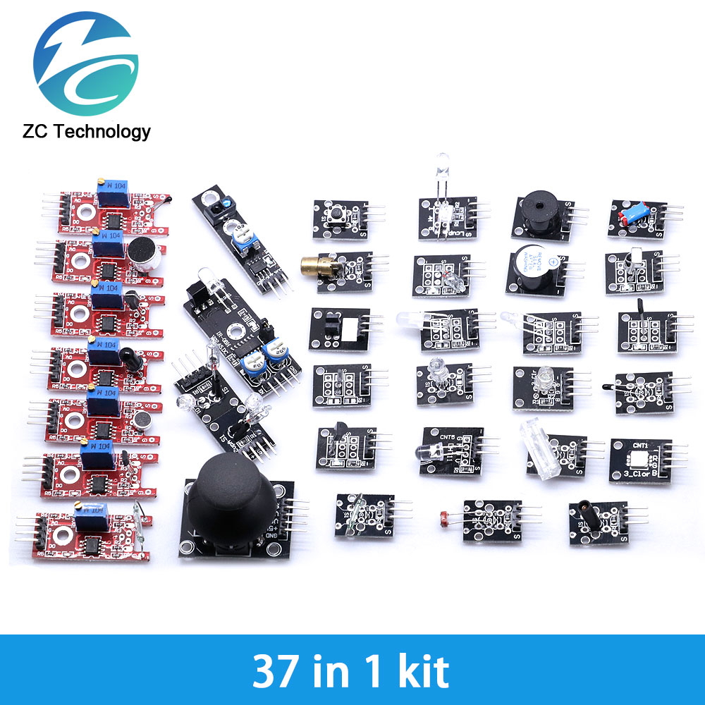 Dla modułów czujników arduino  – Arduino Sensor Kit 37 Modules Starter recenzja i cena