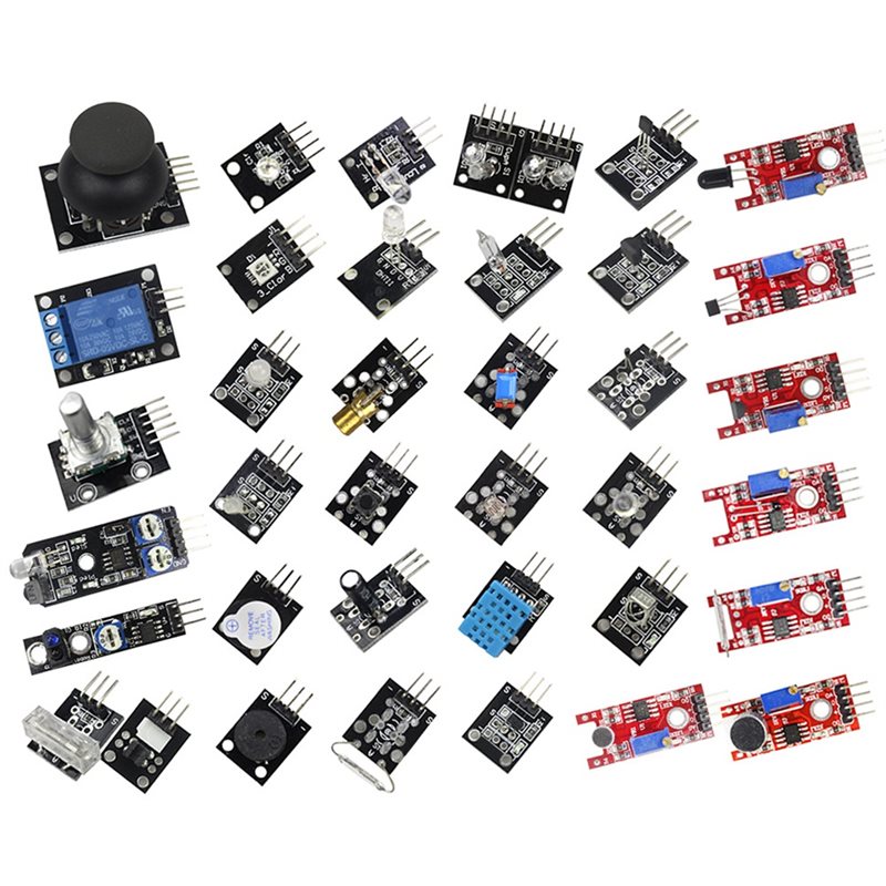 ABKN - Zestaw modułów czujniko – Arduino Sensor Kit 37 Modules Starter recenzja i cena