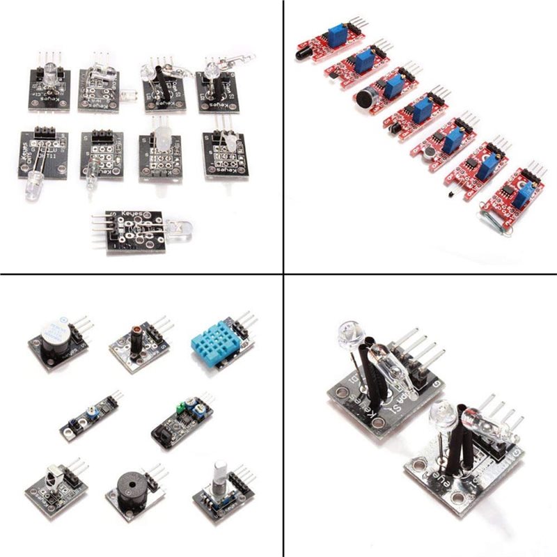ABKN - Zestaw modułów czujniko – Arduino Sensor Kit 37 Modules Starter recenzja i cena