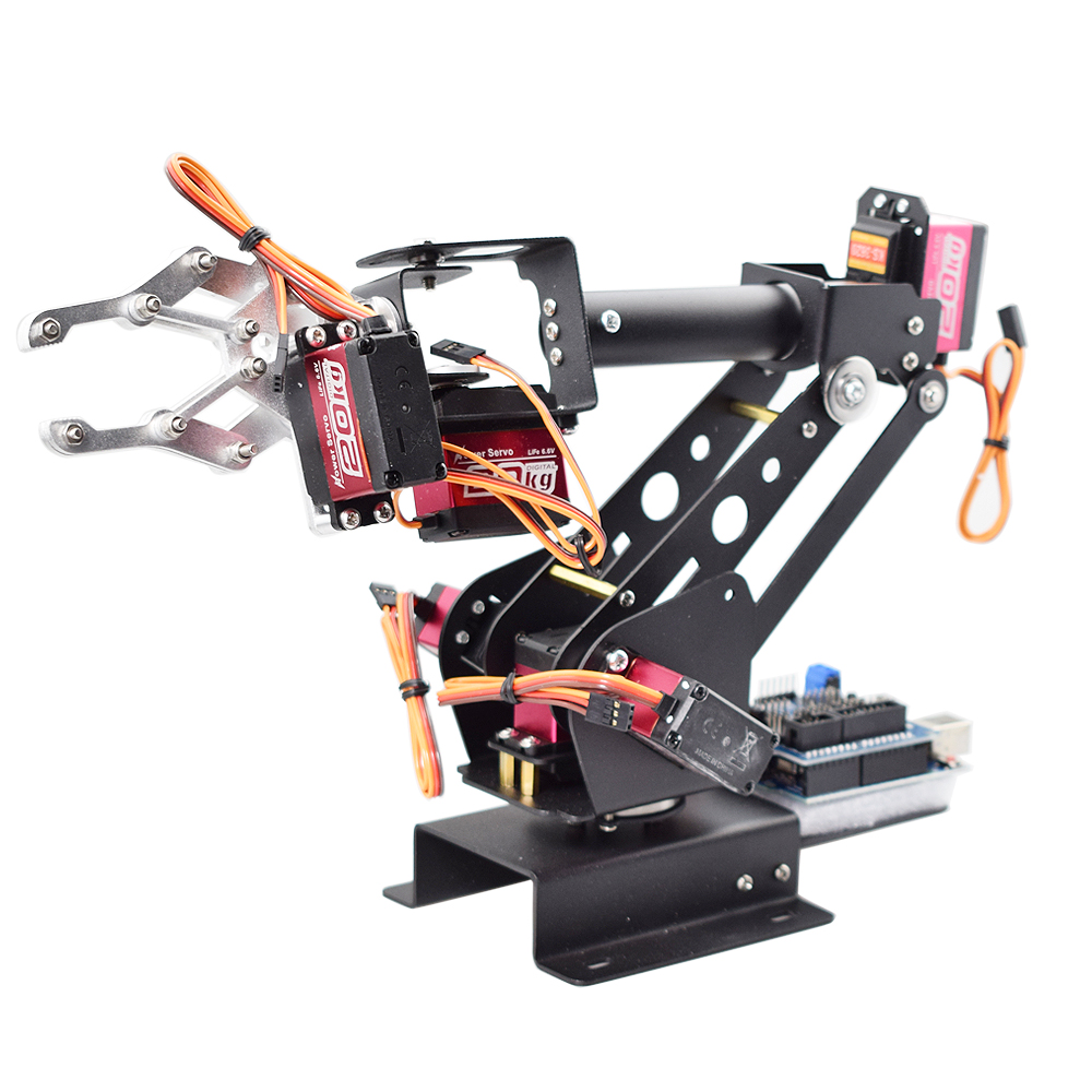 Ręka robota 6 DOF z chwytakiem – Programmable Robotic Arm Kit Arduino recenzja i cena