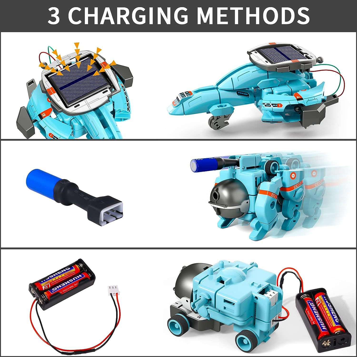 Zestaw robota montażowego 6 w  – Solar Powered Robot Kit 14 In 1 recenzja i cena