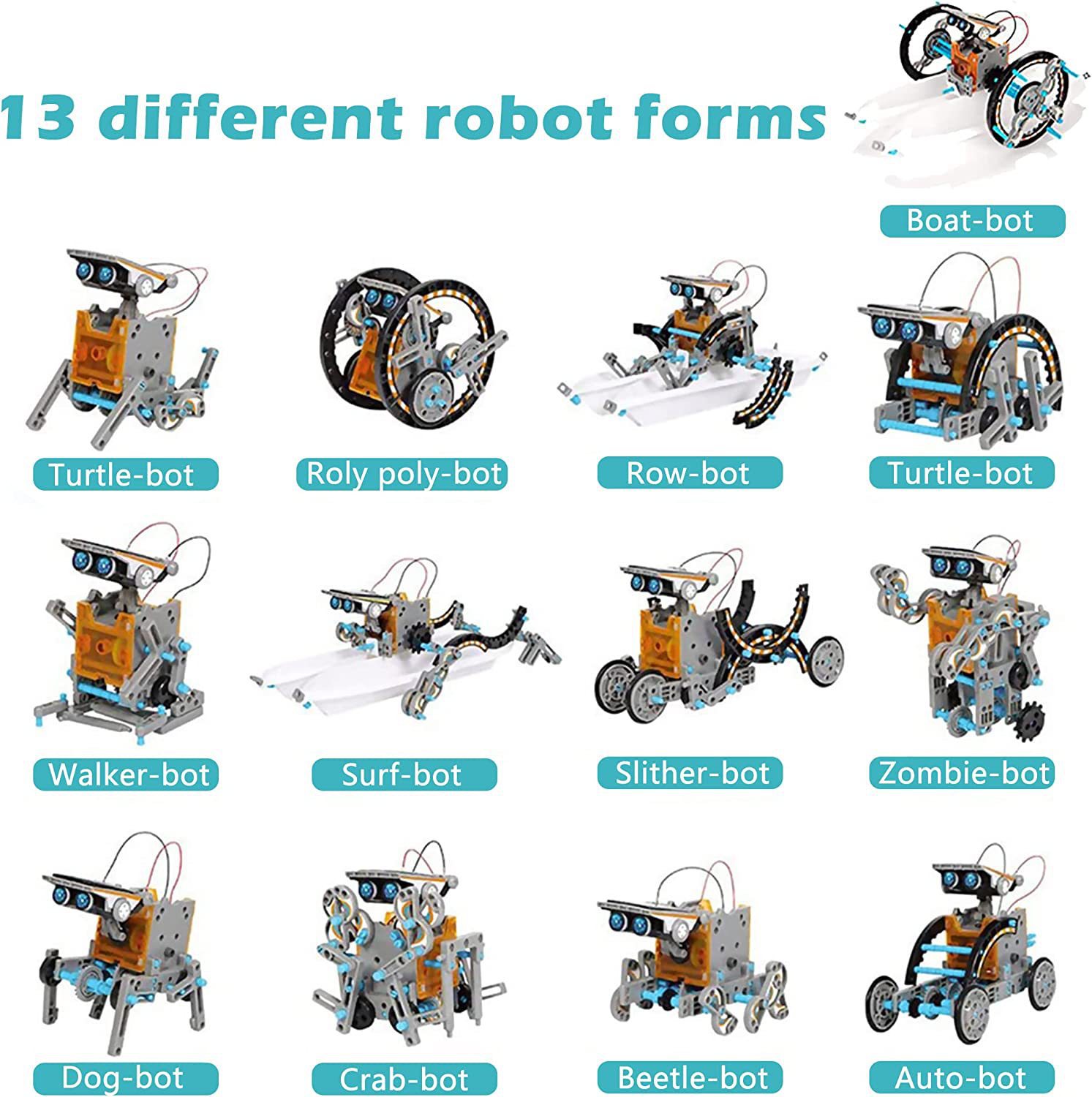 Zestaw 13 w 1 do eksperymentów – Solar Powered Robot Kit 14 In 1 recenzja i cena