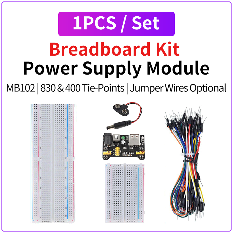 Moduł zasilania do płytki styk – Breadboard Jumper Wires Power Supply Kit recenzja i cena
