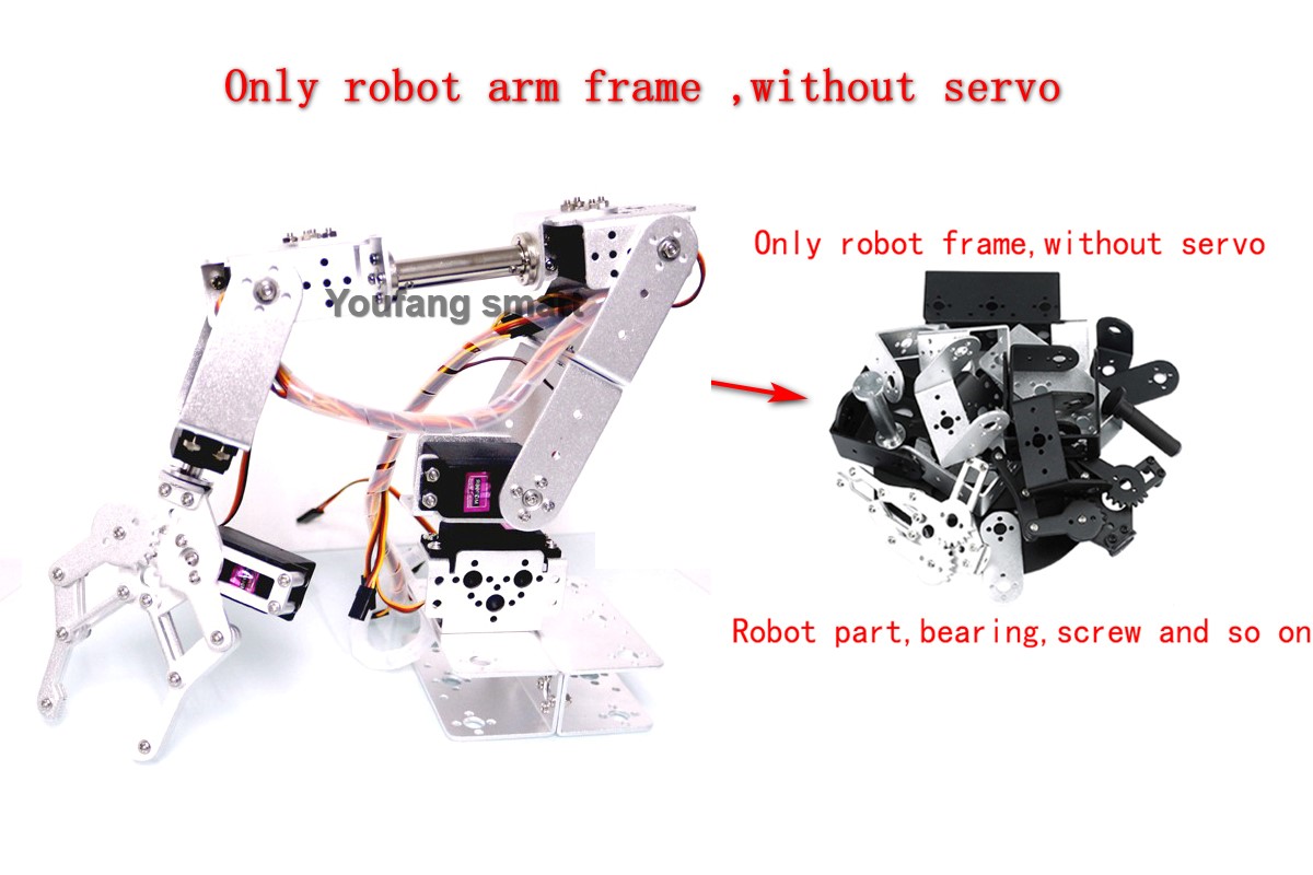 Robot Sliver 6 DOF z metalowym – Programmable Robotic Arm Kit Arduino recenzja i cena
