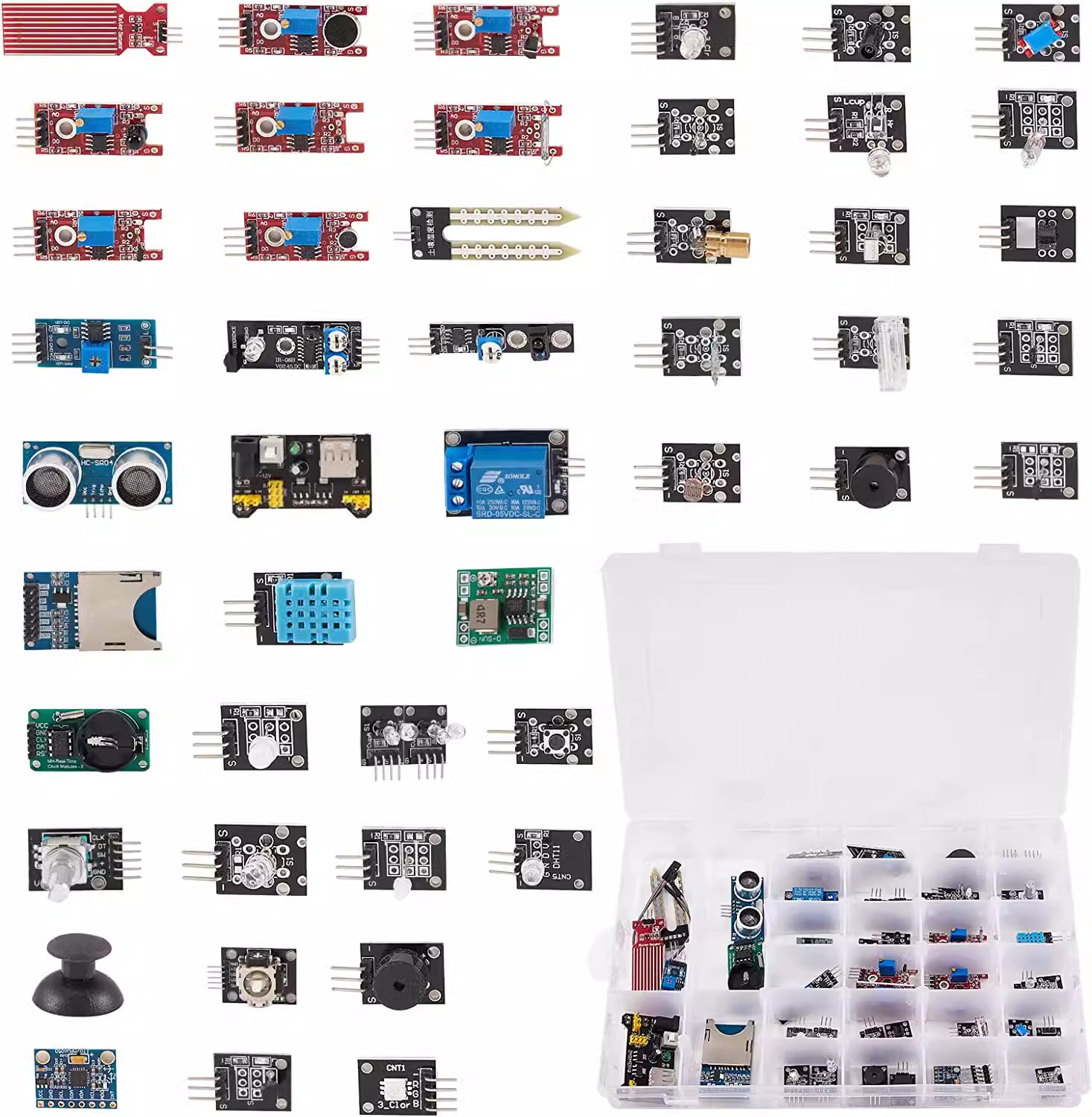 Zestaw startowy 45 w 1 modułów – Arduino Sensor Kit 37 Modules Starter recenzja i cena