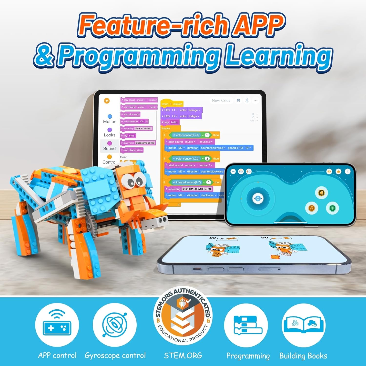 Apitor Robot S 10-w-1 Zestaw R – Stem Robot Building Kit Coding recenzja i cena