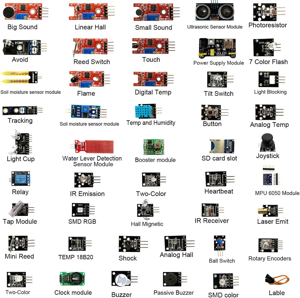 Zestaw startowy 45 w 1 modułów – Arduino Sensor Kit 37 Modules Starter recenzja i cena