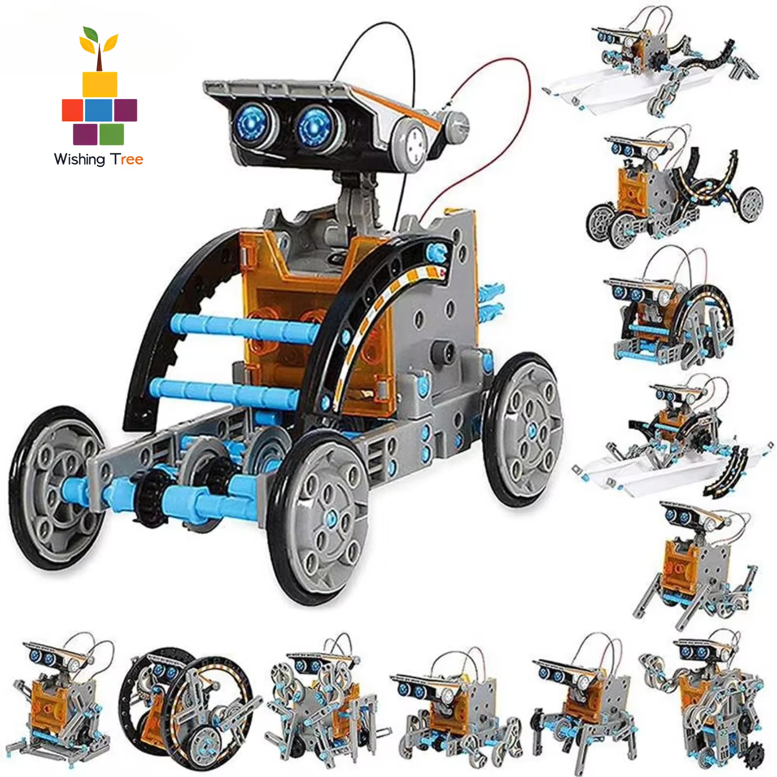 Zestaw naukowy robota zasilane – Solar Powered Robot Kit 14 In 1 recenzja i cena